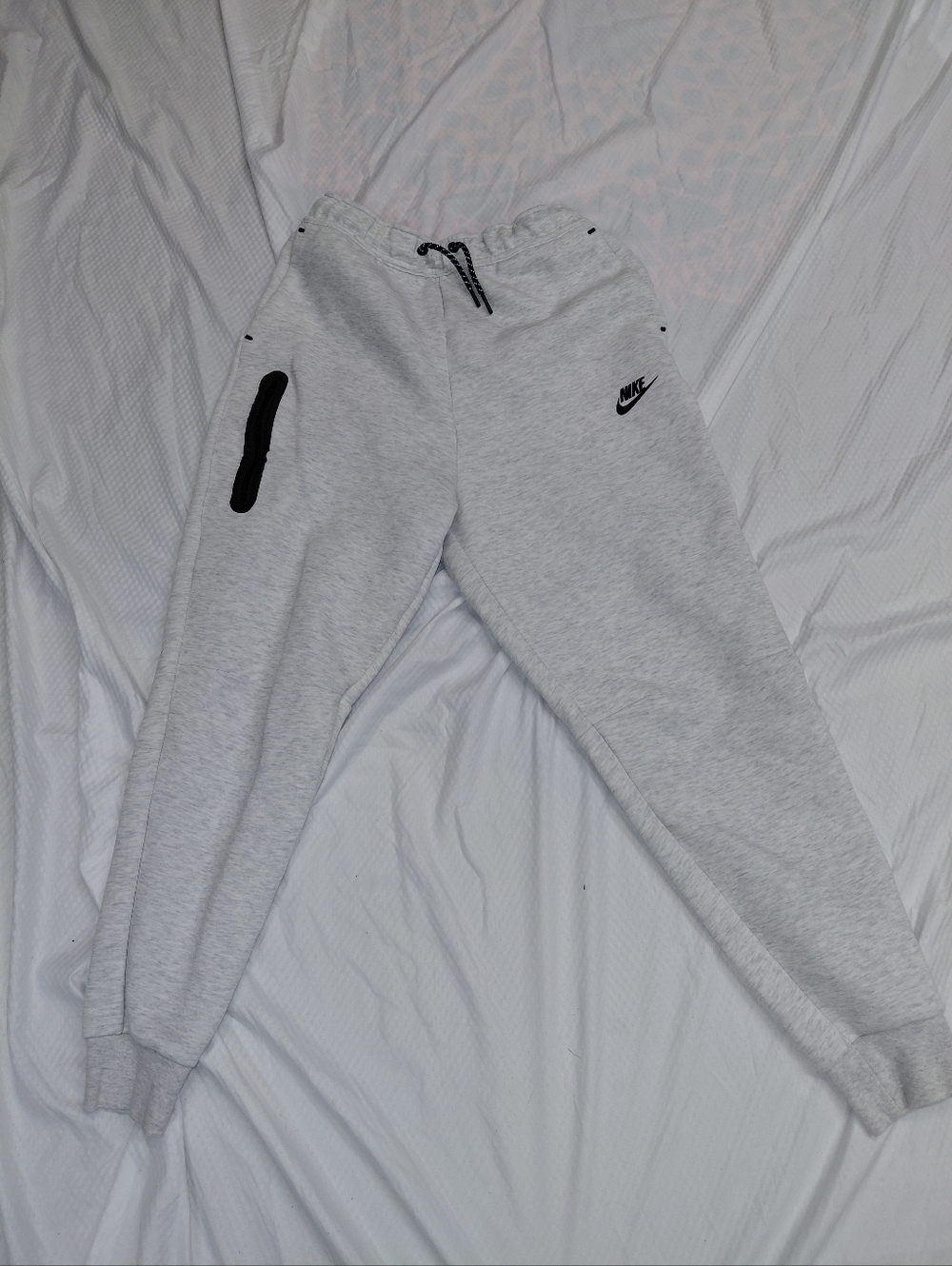 Nike Light Gray Sweatpants with Black Swoosh Tag